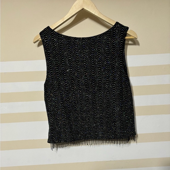 Vintage glittery black crop tank top - Picture 6 of 6